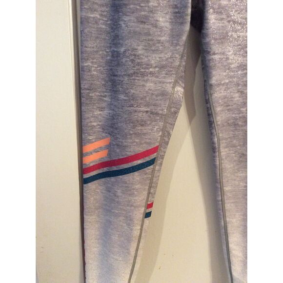Peloton Leggins Bling Gray Silver Medium M Womens Sparkle - Picture 2 of 6